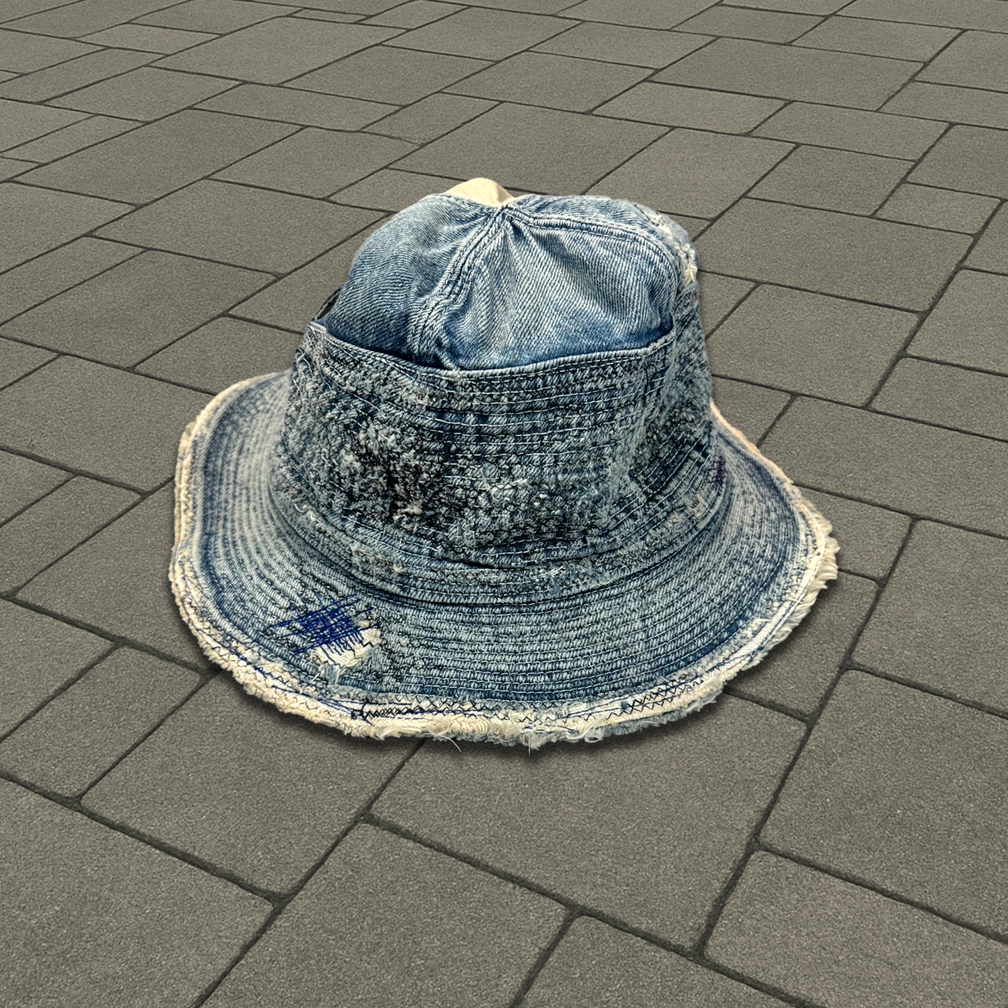Kapital Old Man & The Sea Born Denim Bucket Hat