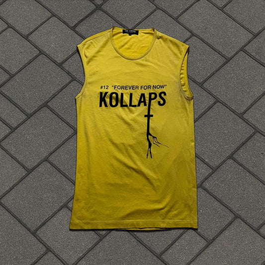 SS02 Raf Simons Yellow Kollaps Tank Top