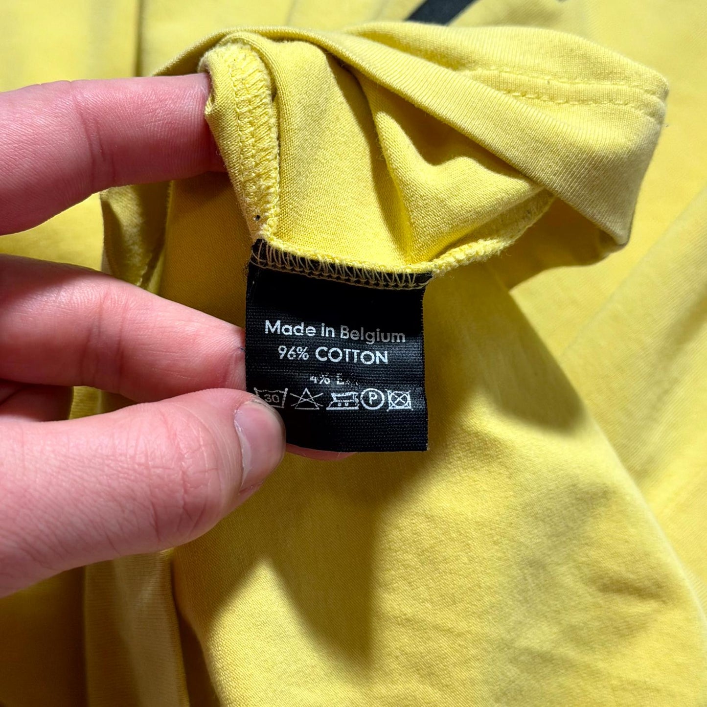 SS02 Raf Simons Yellow Kollaps Tank Top