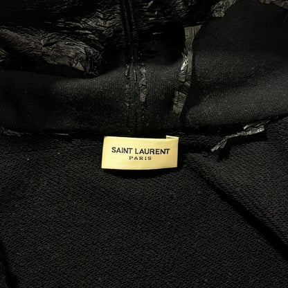 SS16 Saint Laurent Paris Wax Coated Hoodie