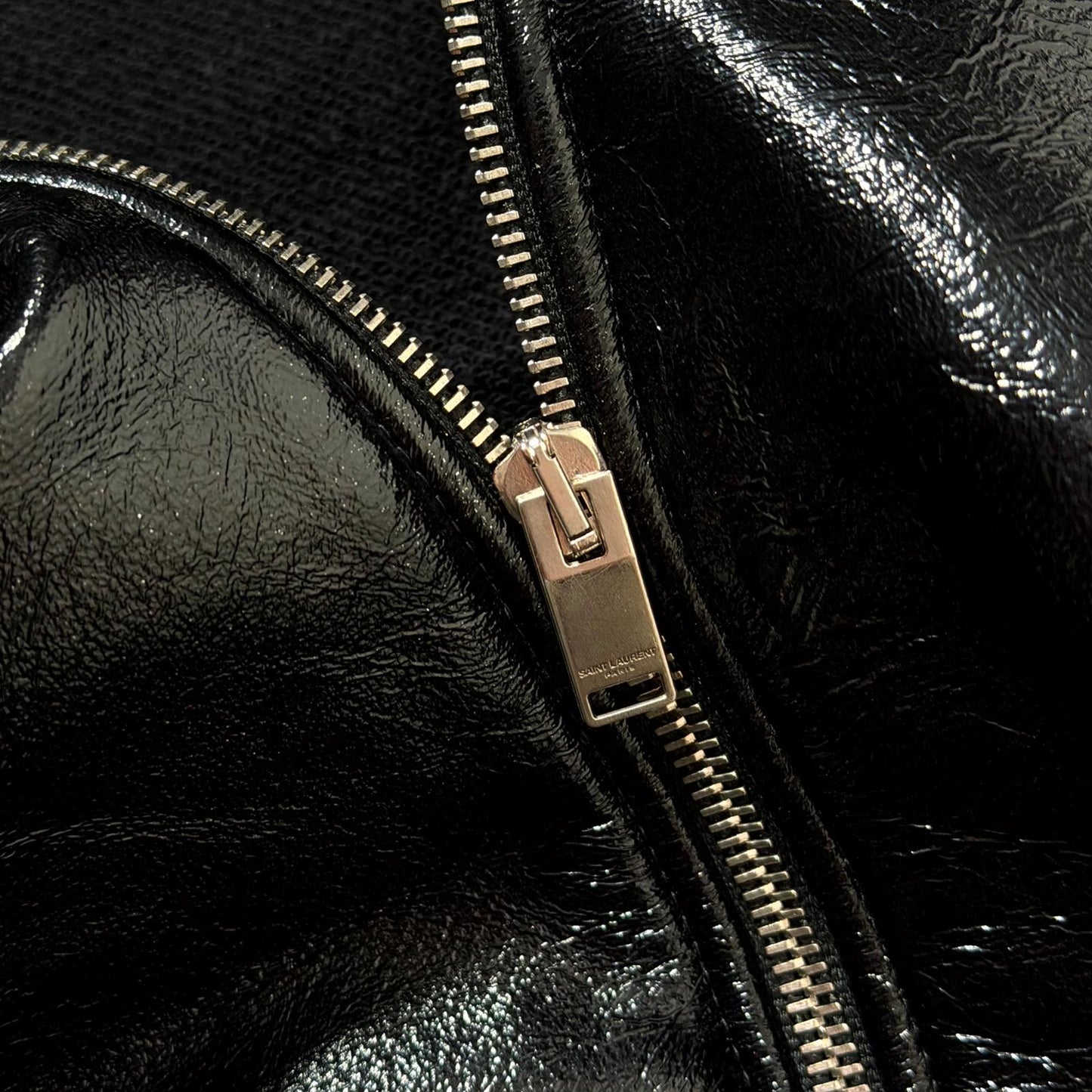 SS16 Saint Laurent Paris Wax Coated Hoodie