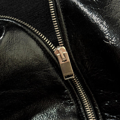 SS16 Saint Laurent Paris Wax Coated Hoodie