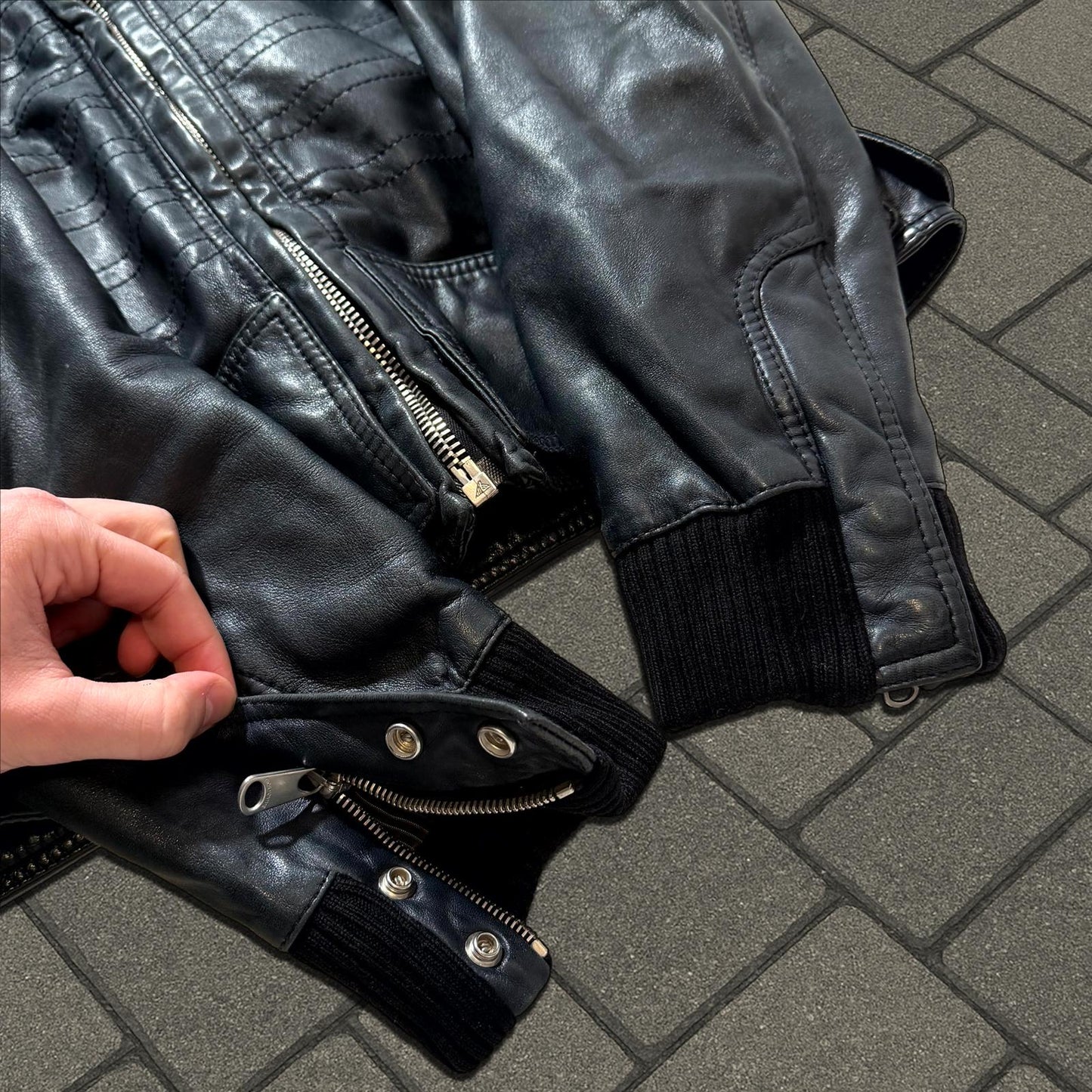 AW08 Dior Homme Leather Napoleon Jacket