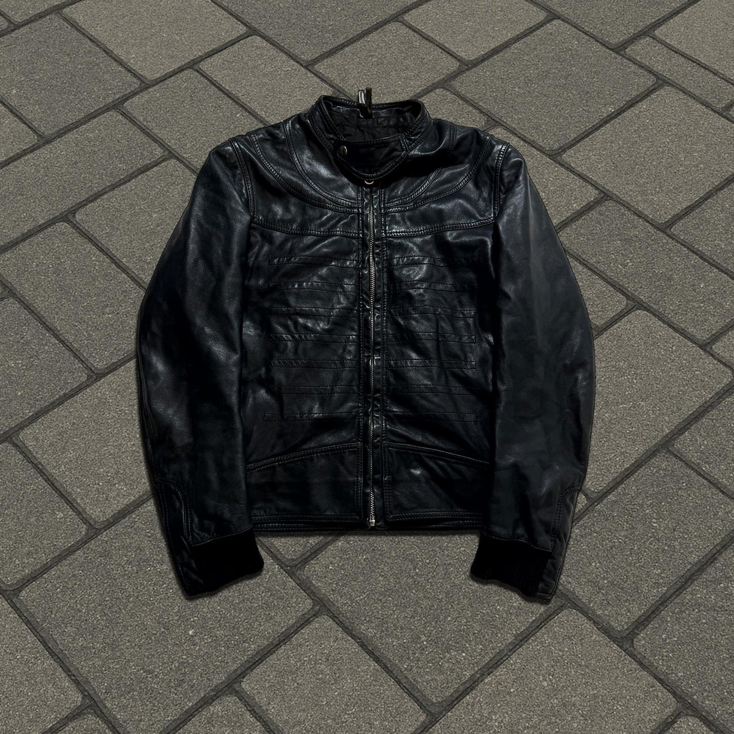 AW08 Dior Homme Leather Napoleon Jacket