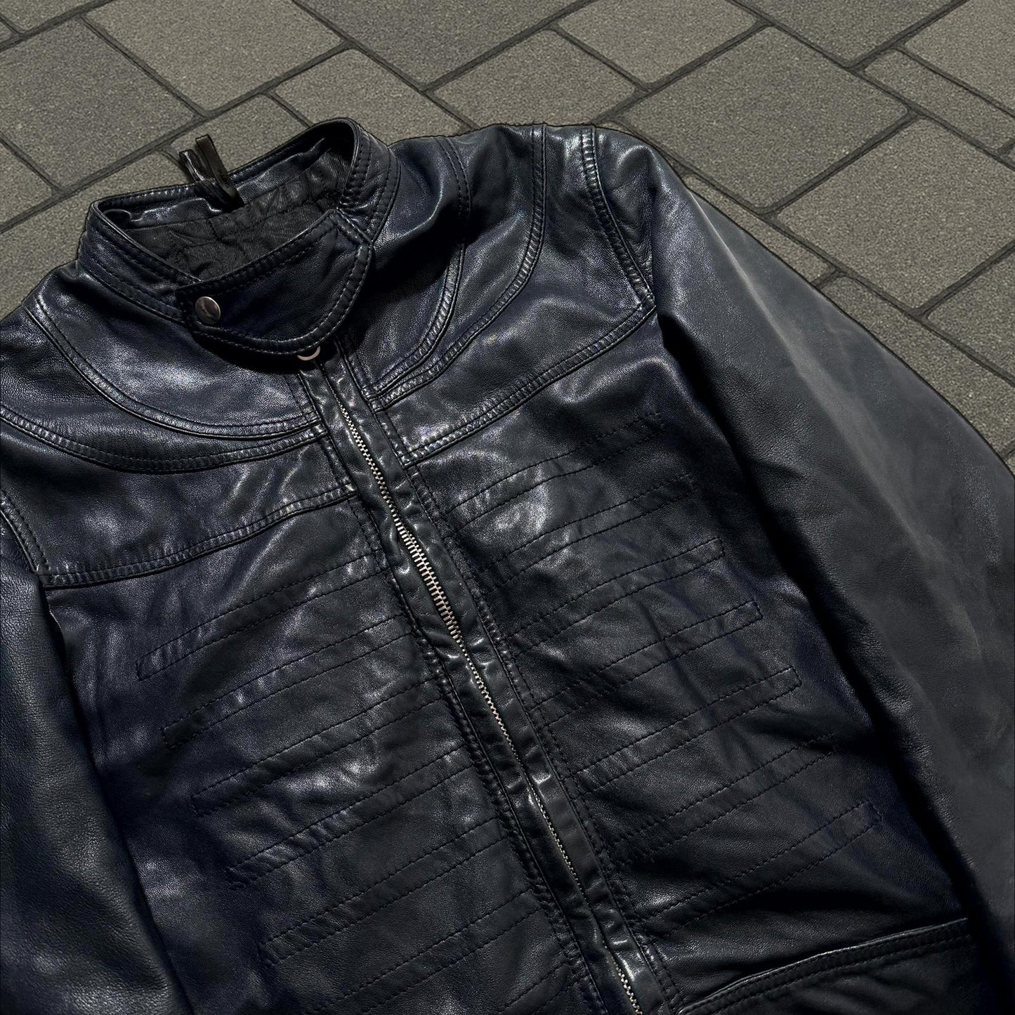 AW08 Dior Homme Leather Napoleon Jacket
