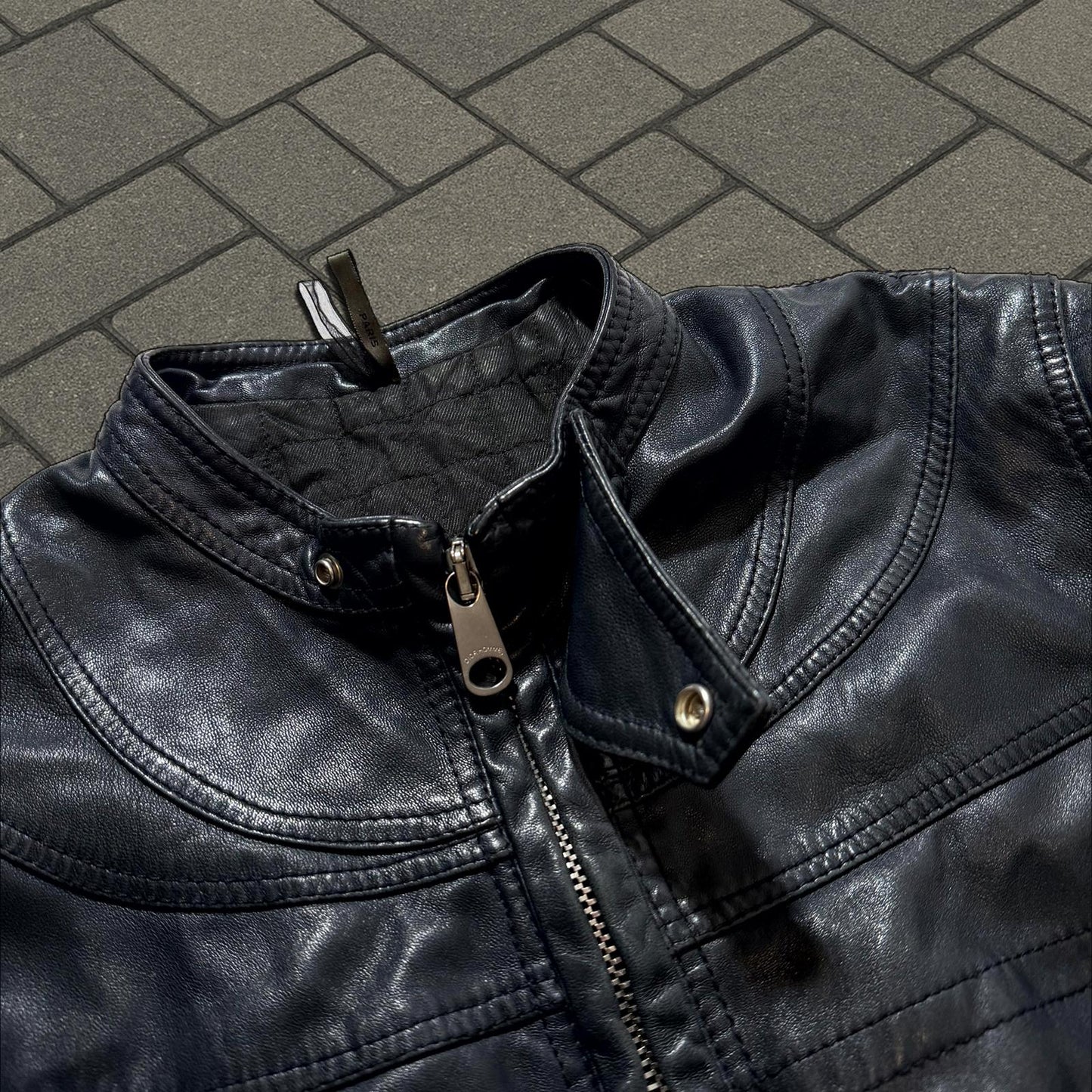 AW08 Dior Homme Leather Napoleon Jacket