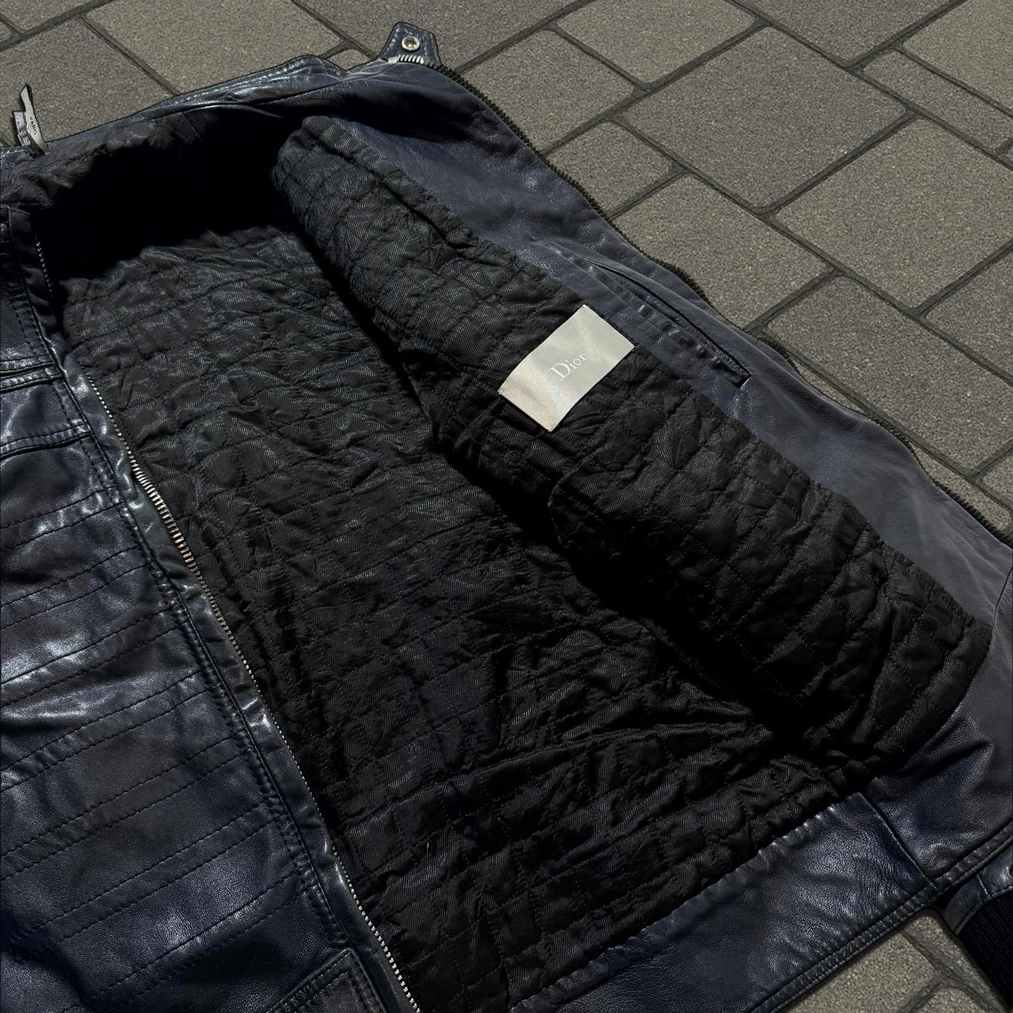 AW08 Dior Homme Leather Napoleon Jacket