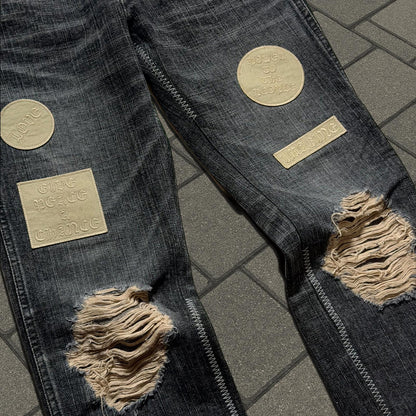 AW04 Number (N)ine ‘Give Peace a Chance’ Denim