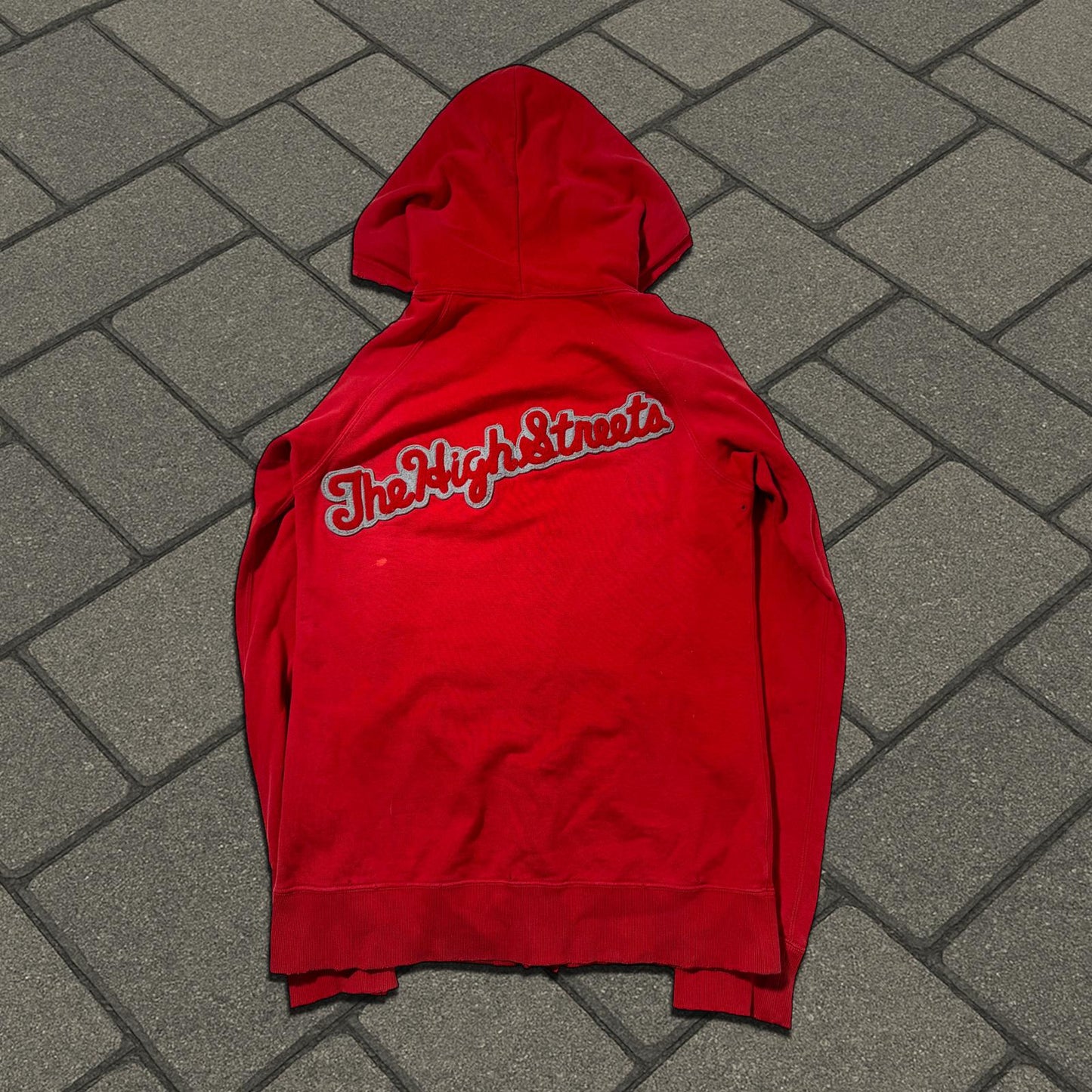 AW05 Number (N)ine Red The High Streets’ Zip Up Hoodie
