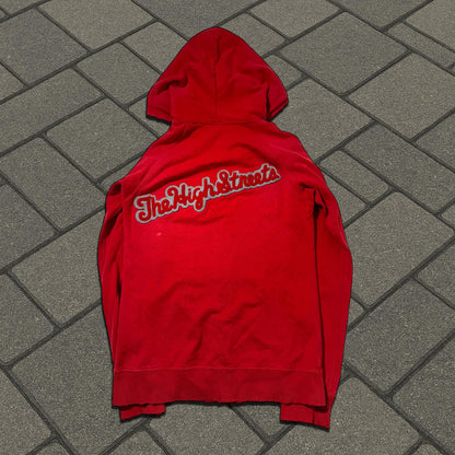 AW05 Number (N)ine Red The High Streets’ Zip Up Hoodie