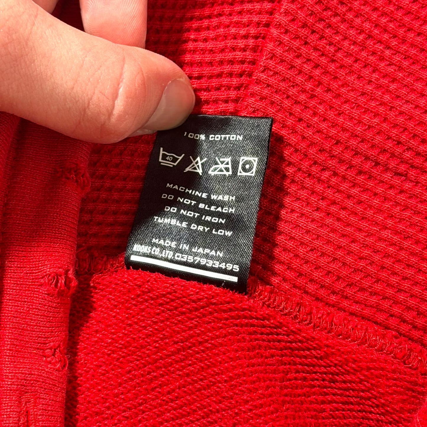 AW05 Number (N)ine Red The High Streets’ Zip Up Hoodie