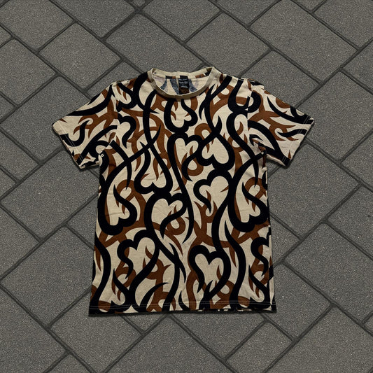 AW04 Number (N)ine Beige Tribal Tee