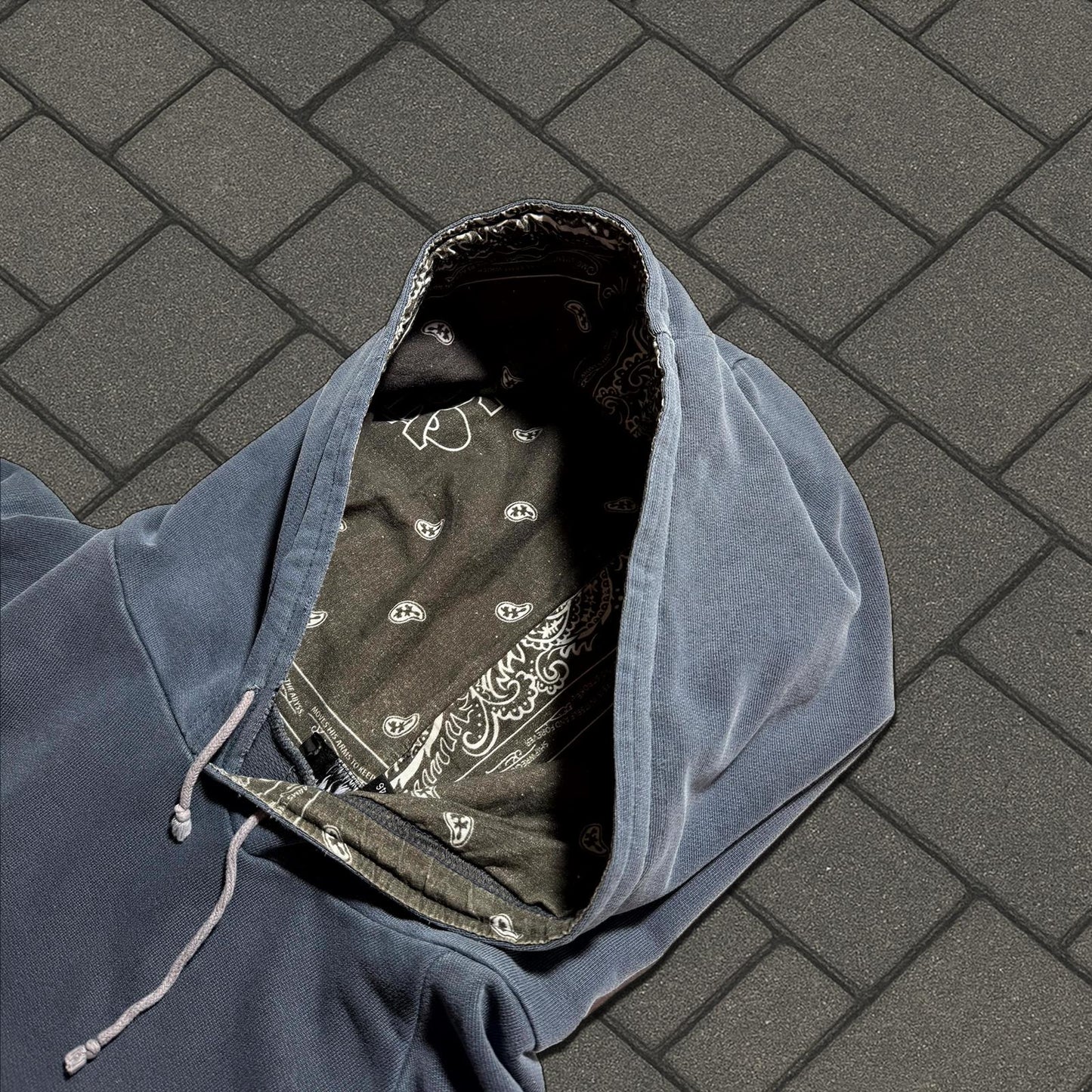 AW04 Raf Simons Reverse Paisley Hoodie
