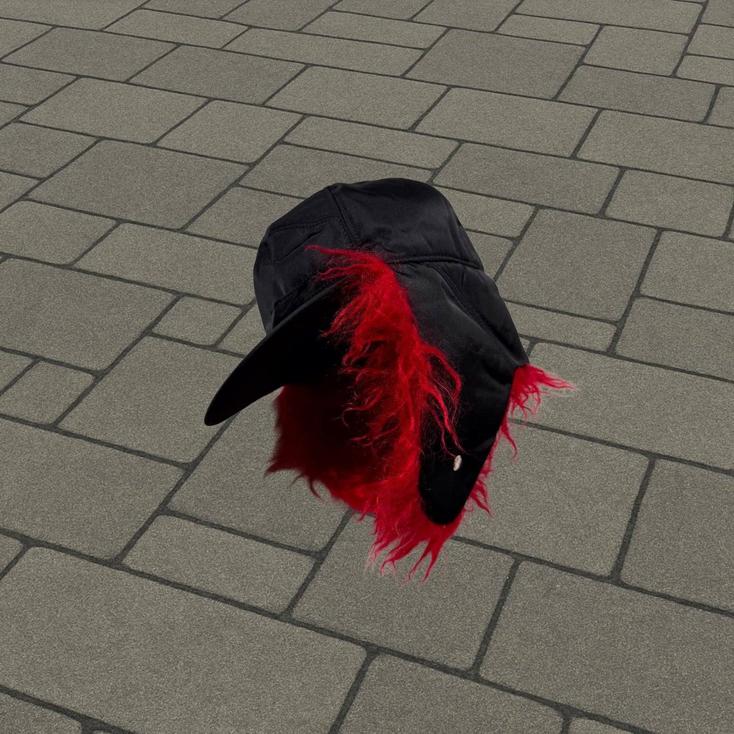 Prada Fur Logo Hat