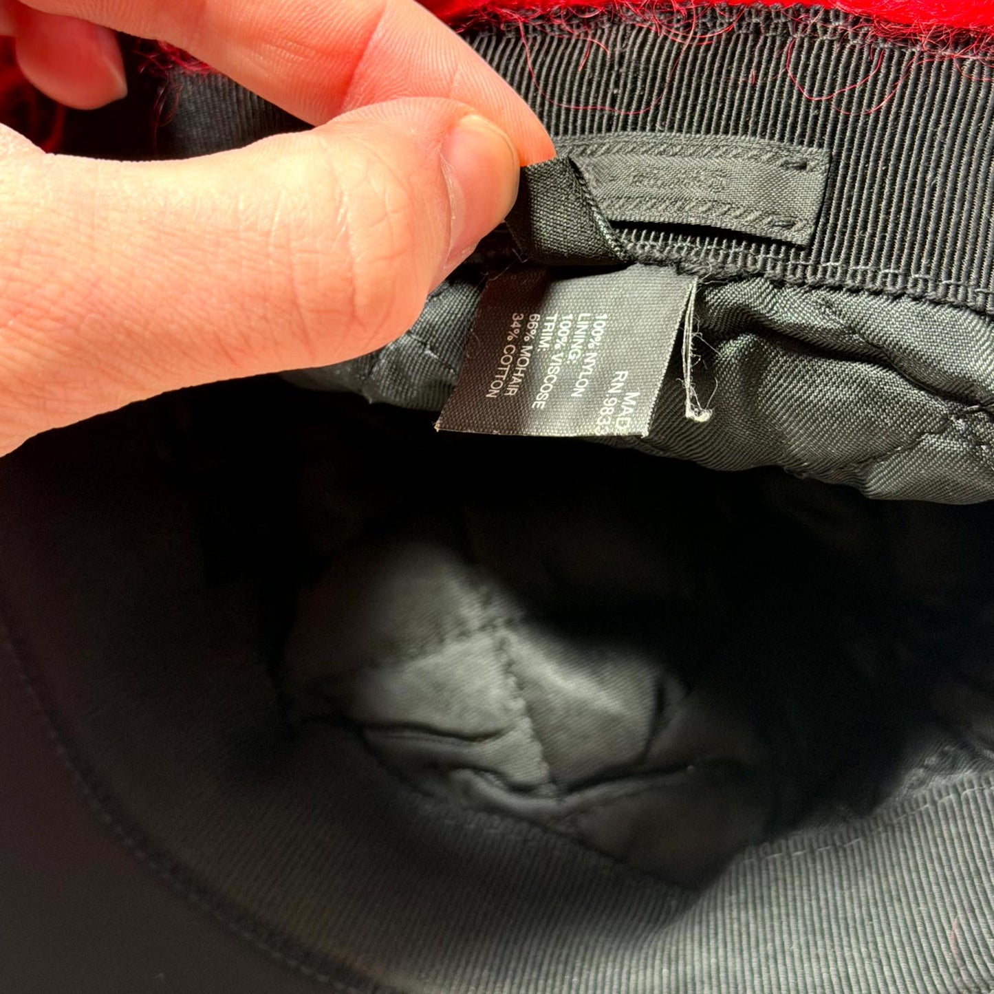 Prada Fur Logo Hat