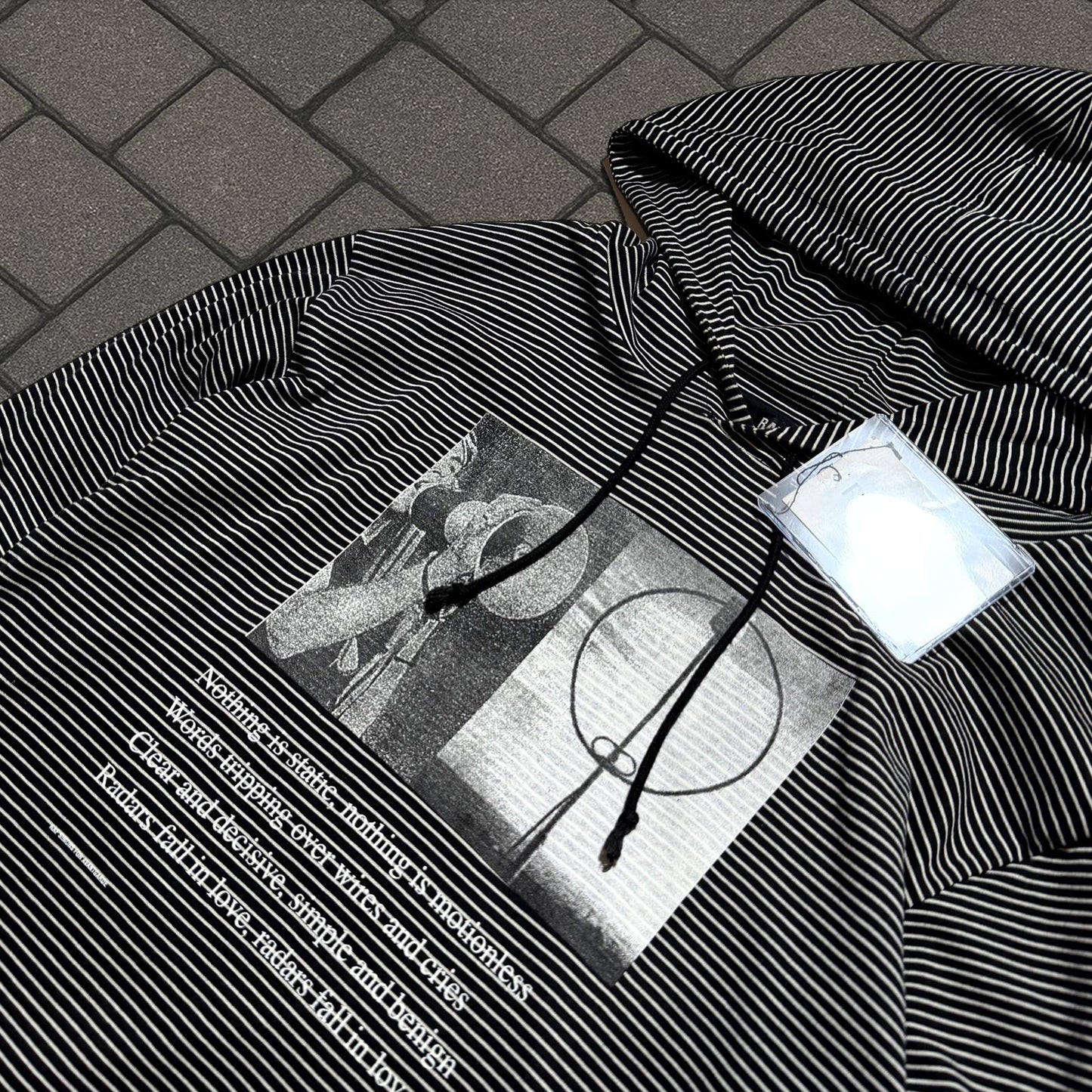 SS05 Raf Simons Avant Garde Striped Hoodie
