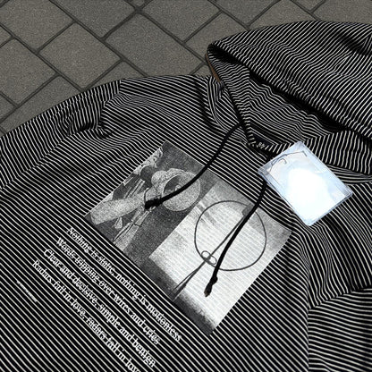 SS05 Raf Simons Avant Garde Striped Hoodie