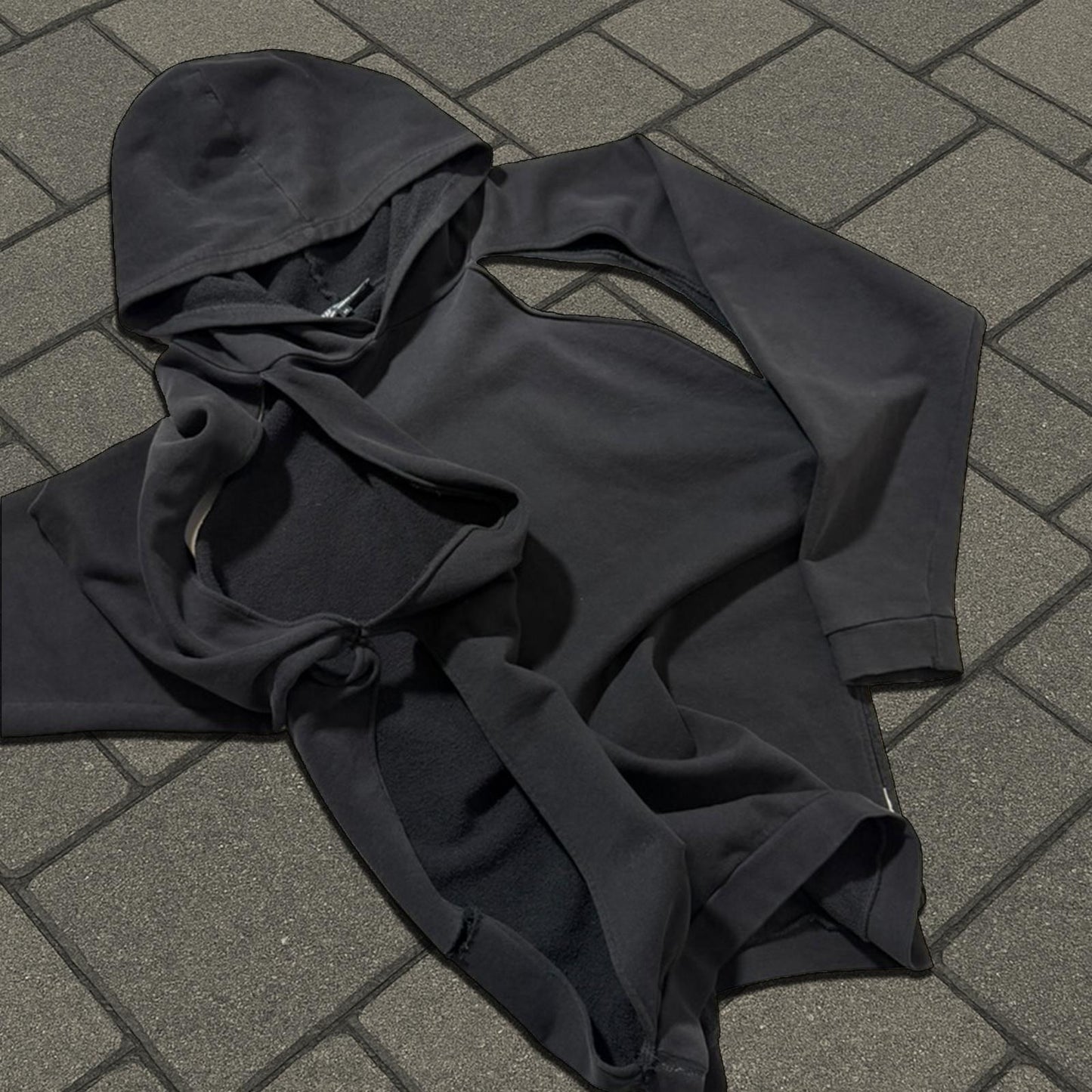 SS03 Raf Simons ‘Consumed’ Runway Cut Out Hoodie