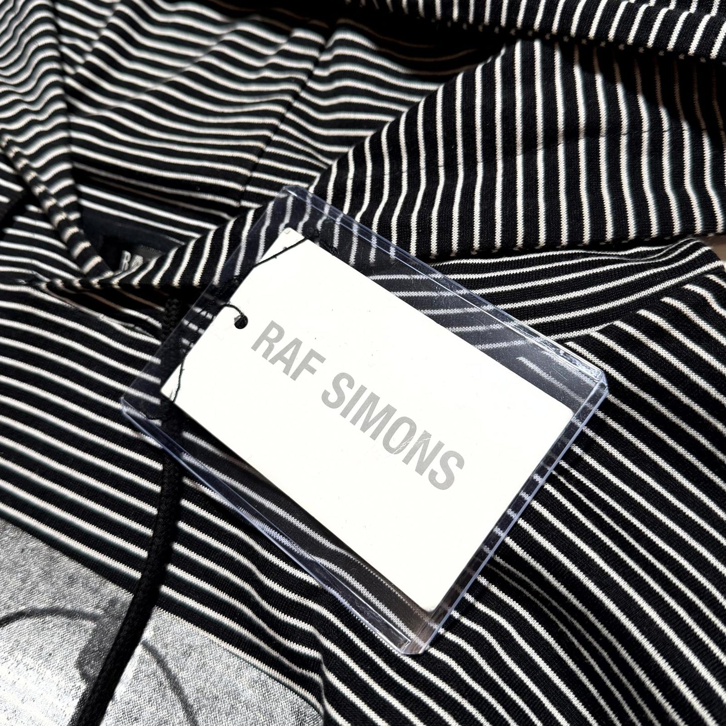 SS05 Raf Simons Avant Garde Striped Hoodie