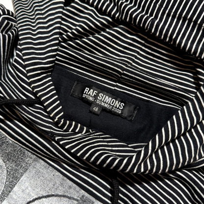 SS05 Raf Simons Avant Garde Striped Hoodie