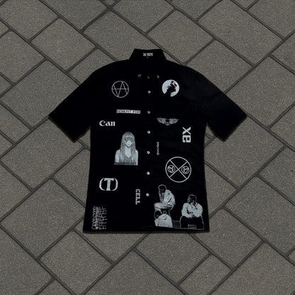 SS03 Raf Simons Consumed Cell Button Up Shirt