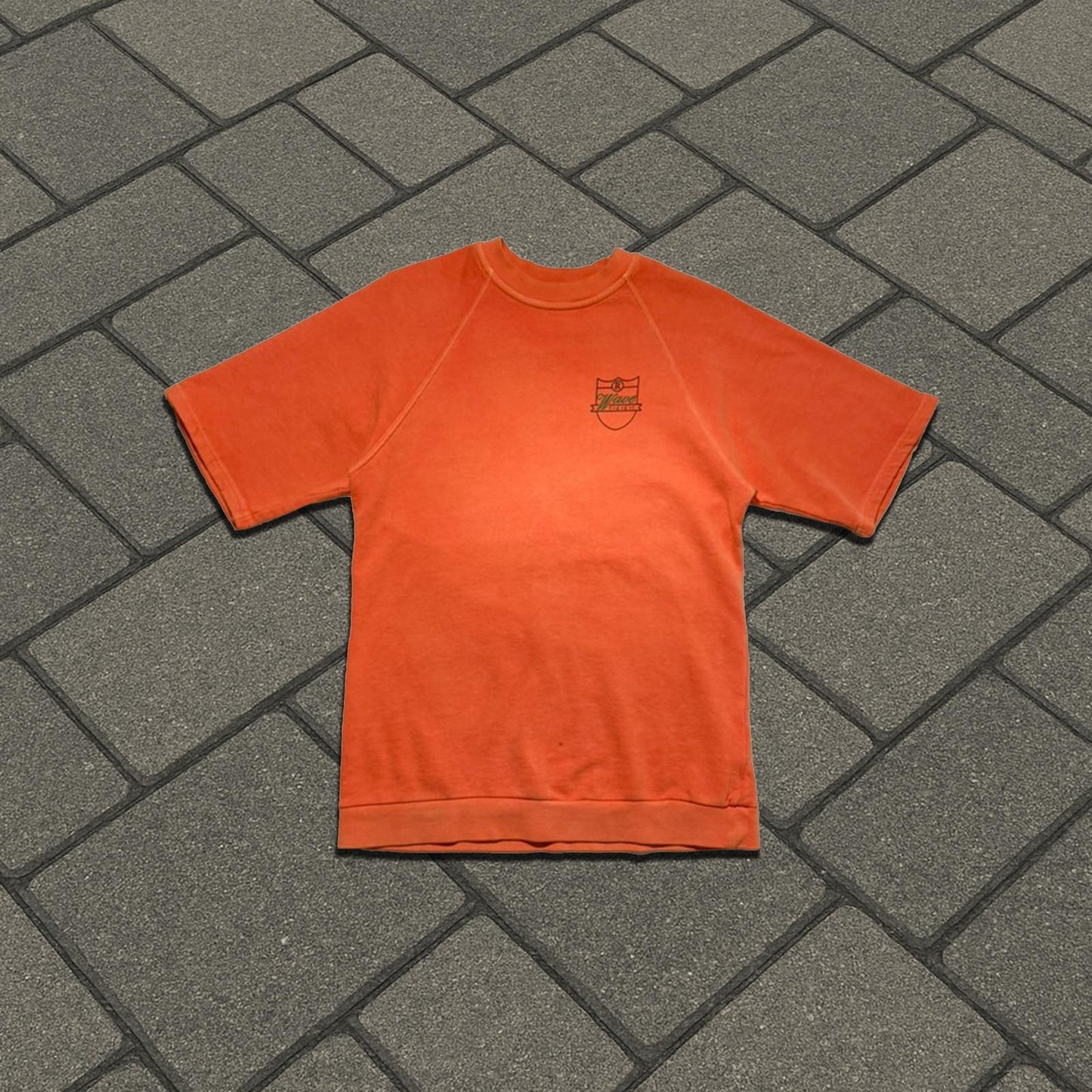 AW04 Raf Simons ‘Waves’ Orange Raglan Shirt