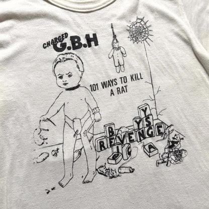 80's Charged GBH 101 Ways to Kill A Rat Ringer Tee