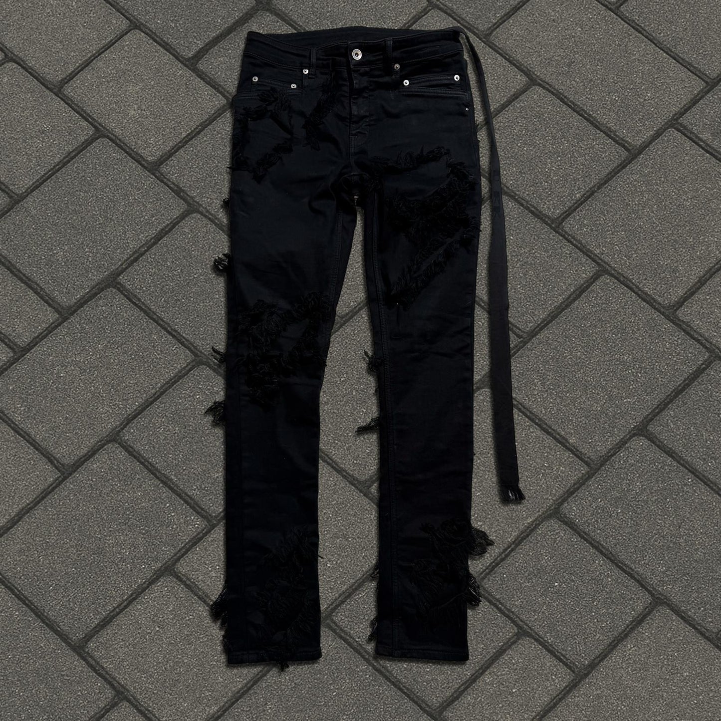 Rick Owens Slashed Detroit Cut Denim
