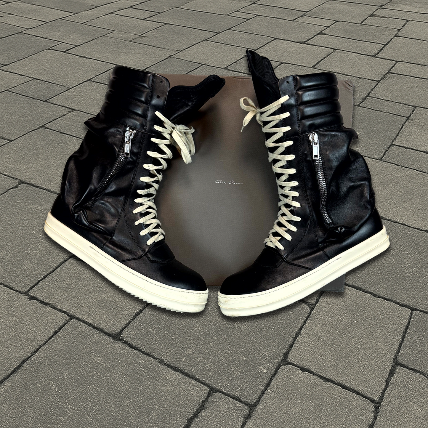 Rick Owens Leather High Cargo Basket