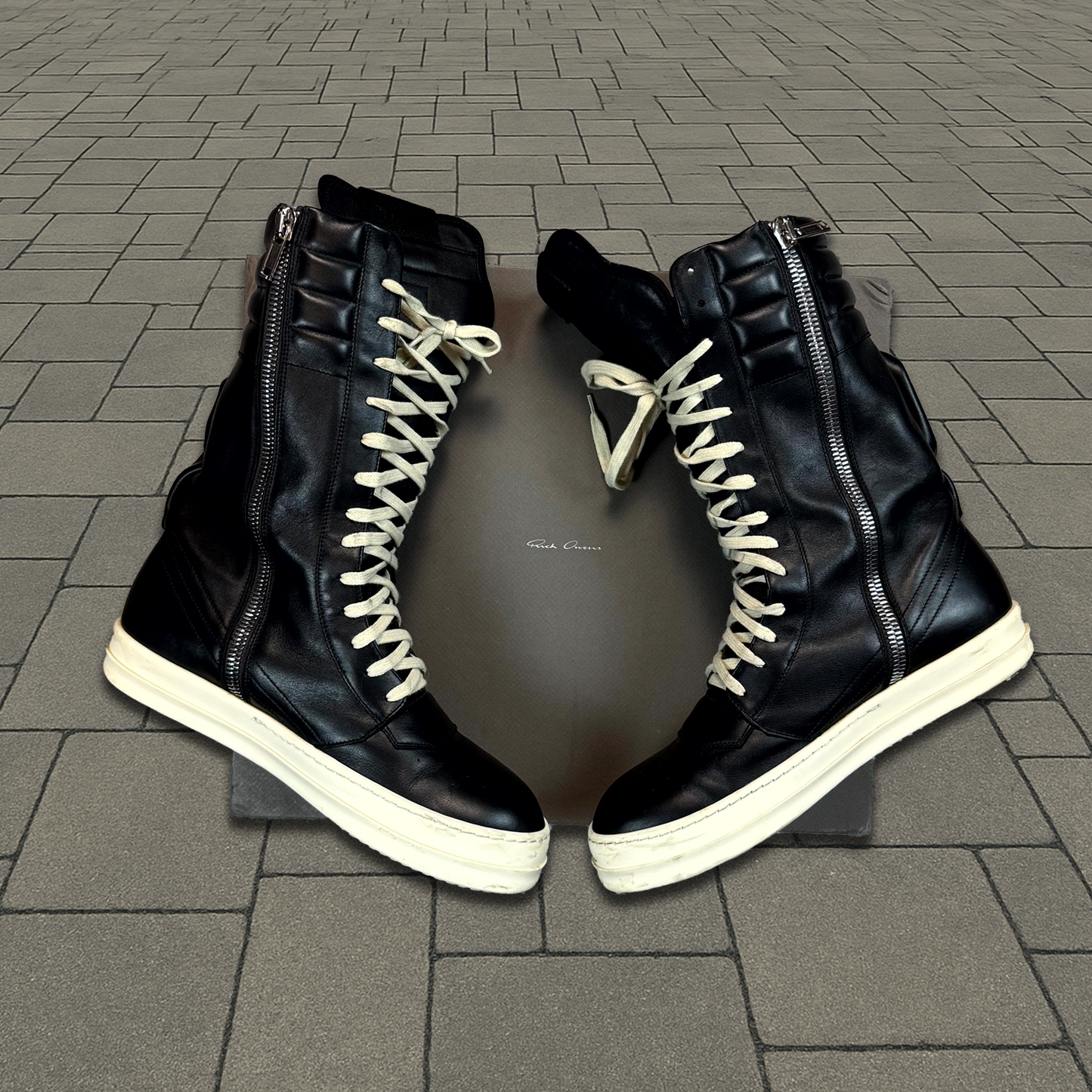 Rick Owens Leather High Cargo Basket