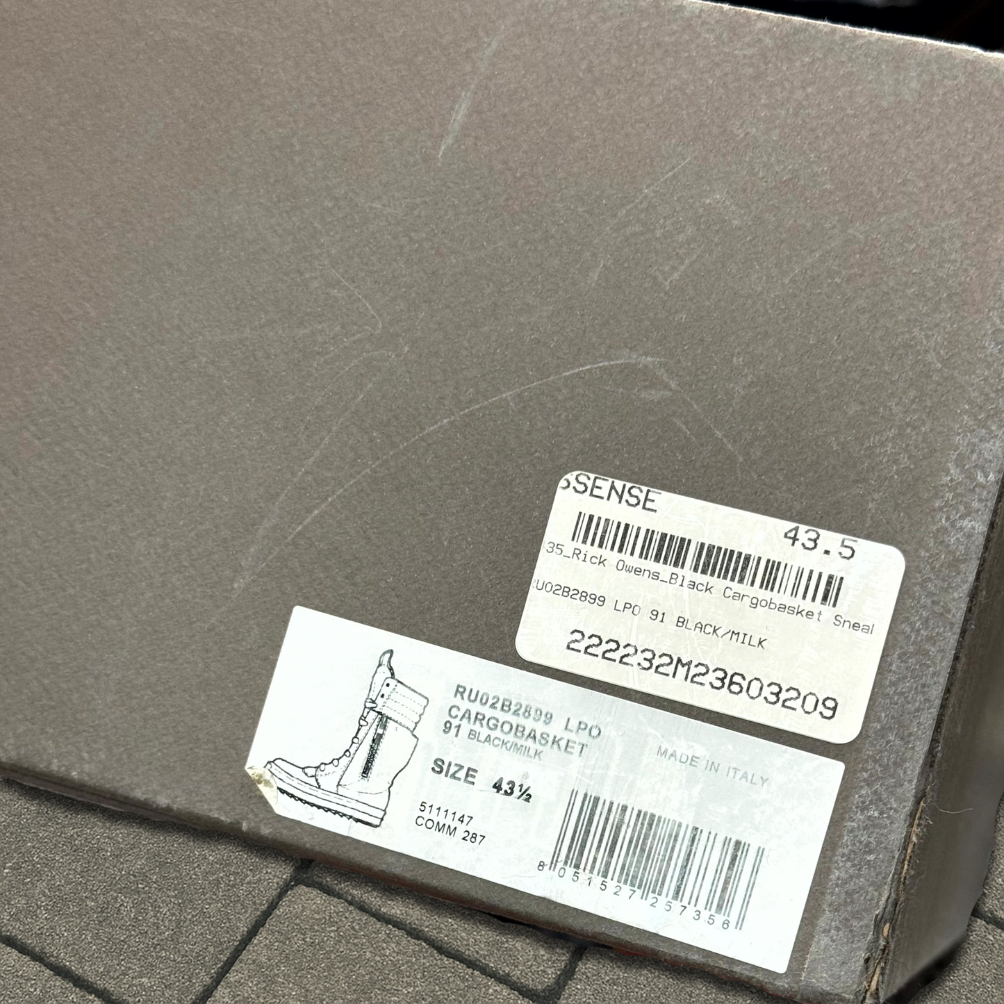 Rick Owens Leather High Cargo Basket