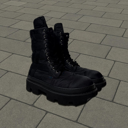 Rick Owens Black Woven Megatooth Boots