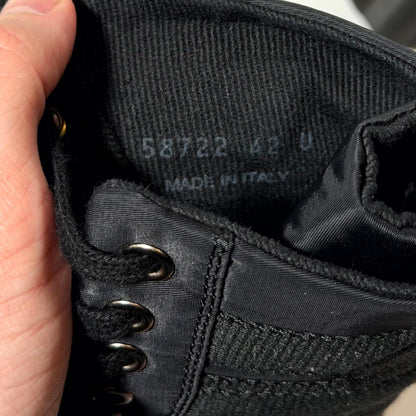 Rick Owens Black Woven Megatooth Boots