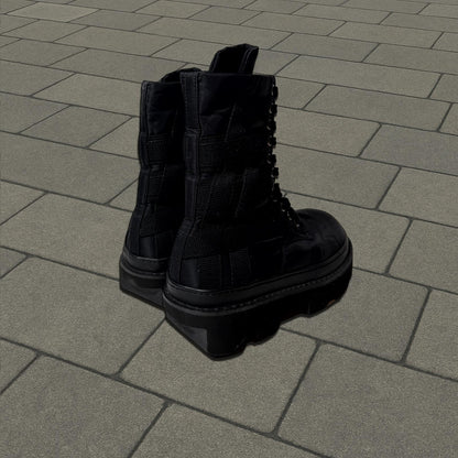 Rick Owens Black Woven Megatooth Boots