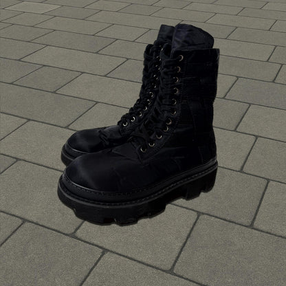 Rick Owens Black Woven Megatooth Boots