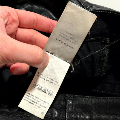FW15 Rick Owens Black Waxed Detroit Cut Denim
