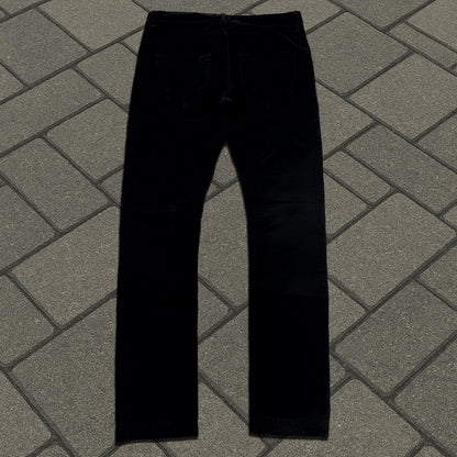 FW16 Rick Owens Black Matte Denim