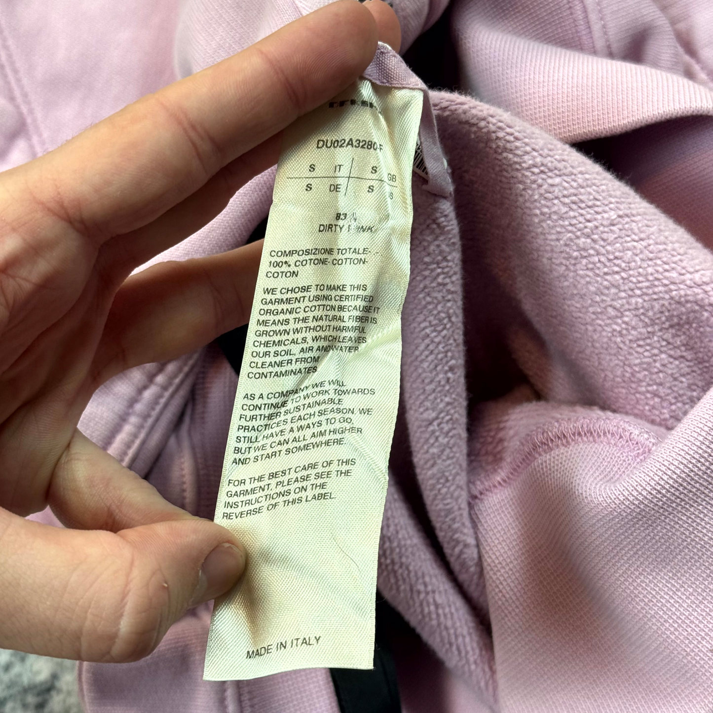 Rick Owens DRKSHDW Dirty Pink Gimp Hoodie
