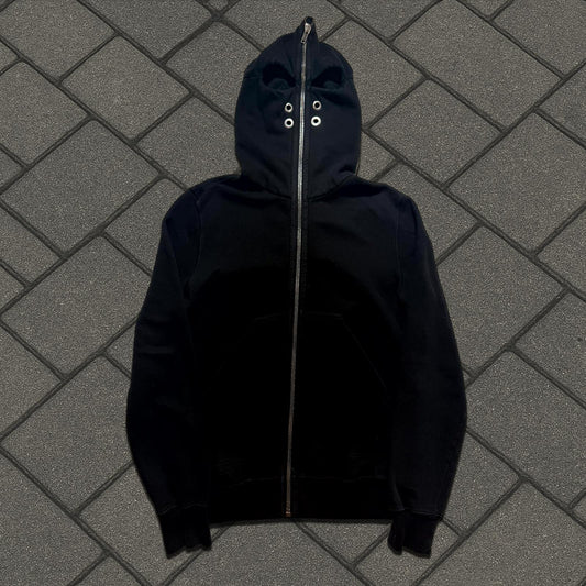 Rick Owens Black Masked Gimp Hoodie