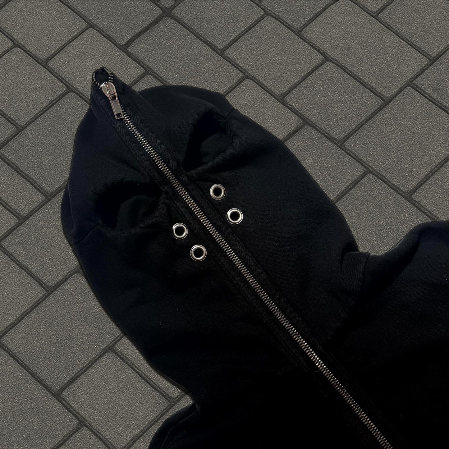Rick Owens Black Masked Gimp Hoodie
