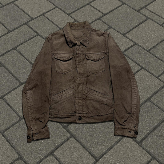 FW07 Rick Owens Brown Corduroy Trucker Jacket