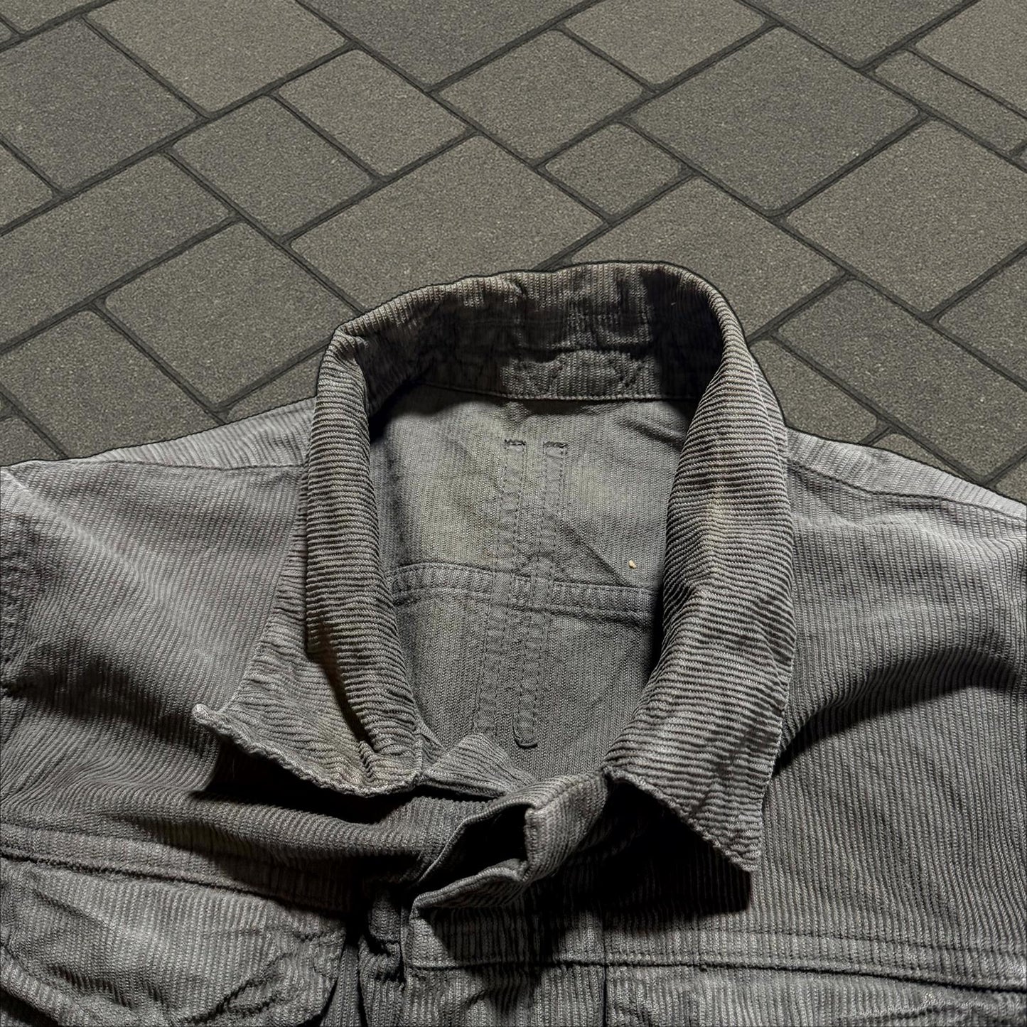 FW07 Rick Owens Brown Corduroy Trucker Jacket