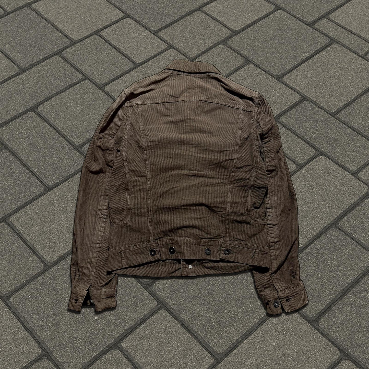 FW07 Rick Owens Brown Corduroy Trucker Jacket