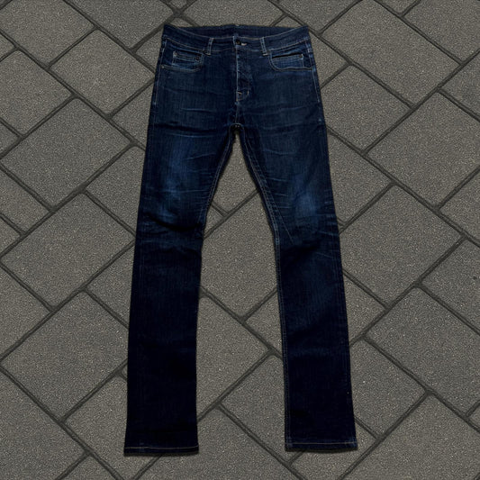 FW18 Rick Owens Raw Blue Detroit Cut Denim
