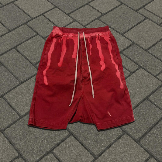 FW19 Rick Owens Cherry ‘Vomit’ Pod Shorts