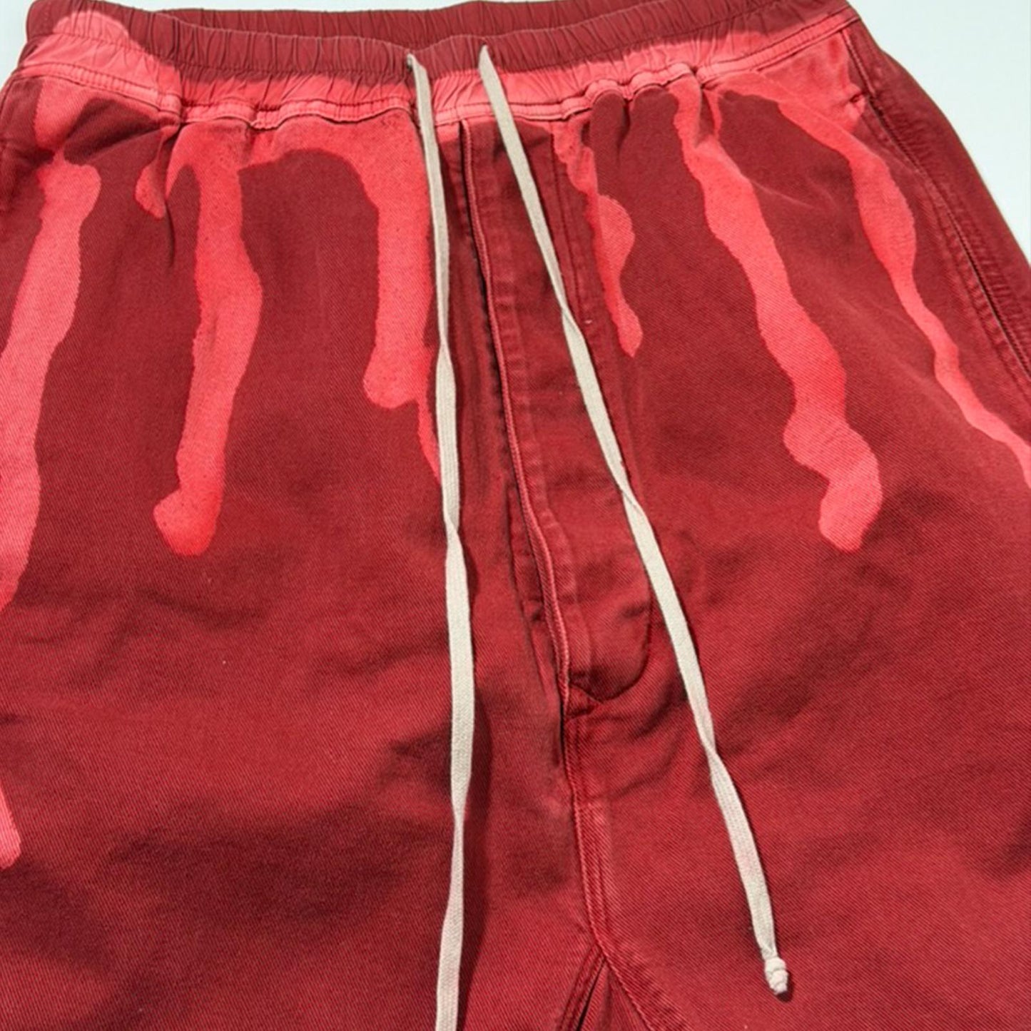 FW19 Rick Owens Cherry ‘Vomit’ Pod Shorts