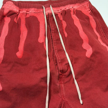 FW19 Rick Owens Cherry ‘Vomit’ Pod Shorts