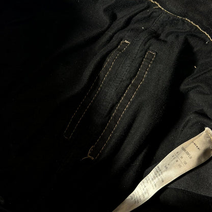 FW22 Rick Owens Waxed Slashed Detroit Cut Denim