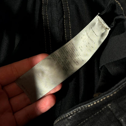 FW22 Rick Owens Waxed Slashed Detroit Cut Denim