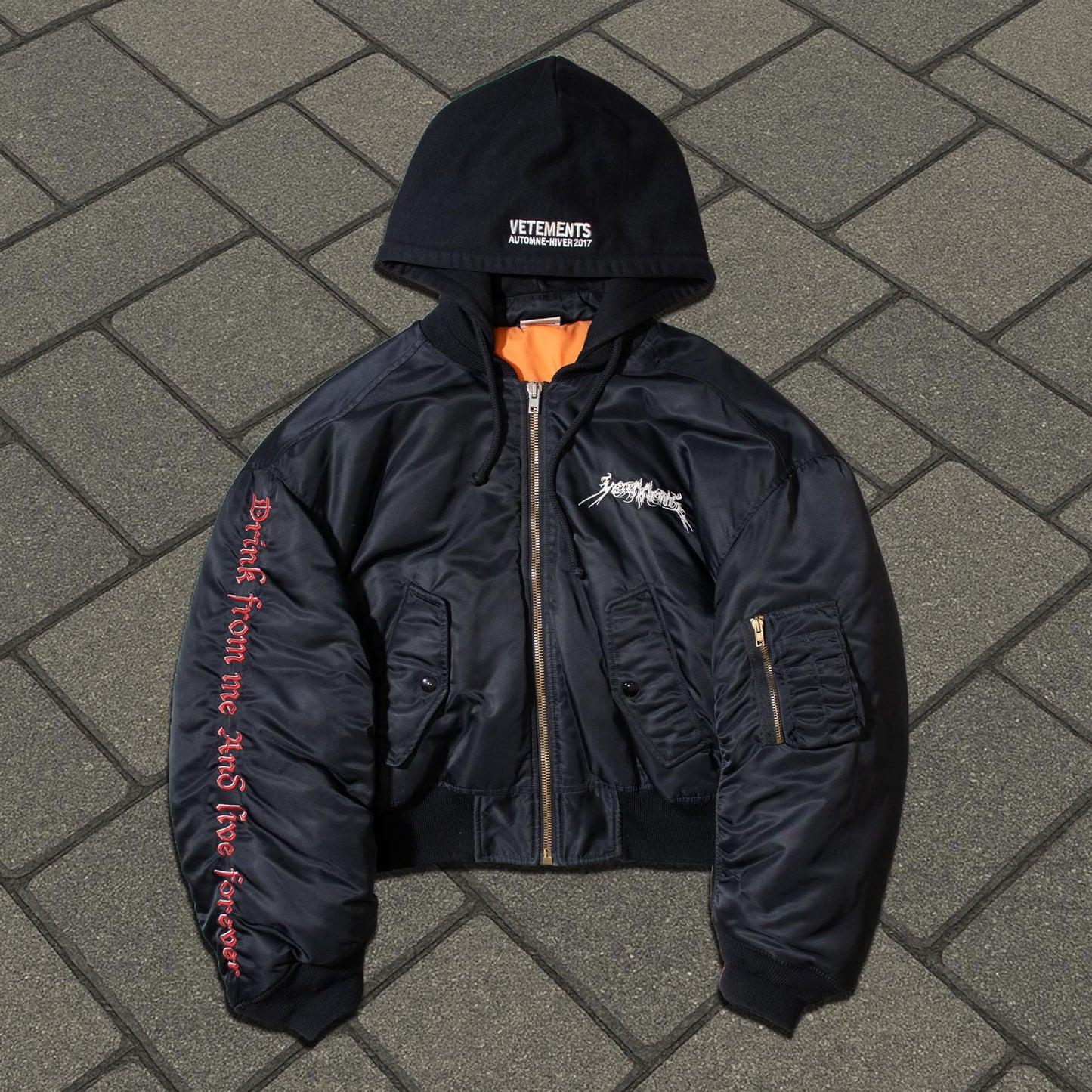 AW17 Vetements ‘Total Fucking Darkness’ Femme Bomber Jacket